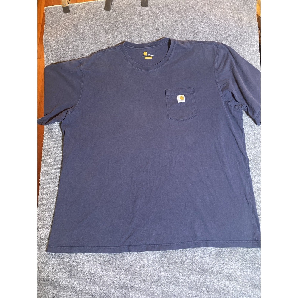 Carhartt Pocket T Shirt Navy  original fit Size 4XL Cotton